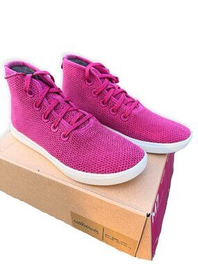 ☀️ Allbirds Tree Topper Nikau Tourmaline Pink High Top Sneakers M7 W8.5-9